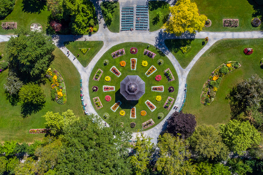 Halifax Public Gardens from the air.