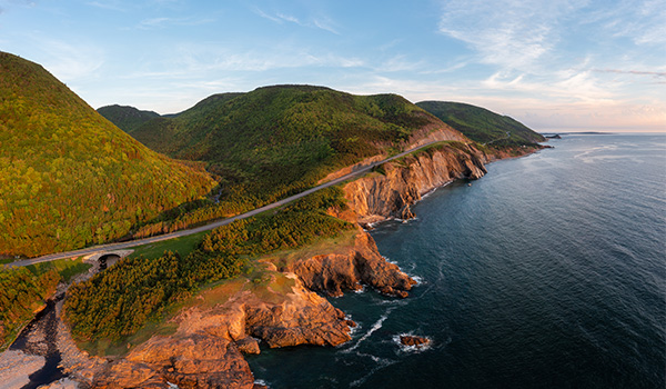 View of the Cabot Trail from the air.