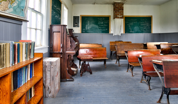 Schoolroom at the Grand Manan museum.